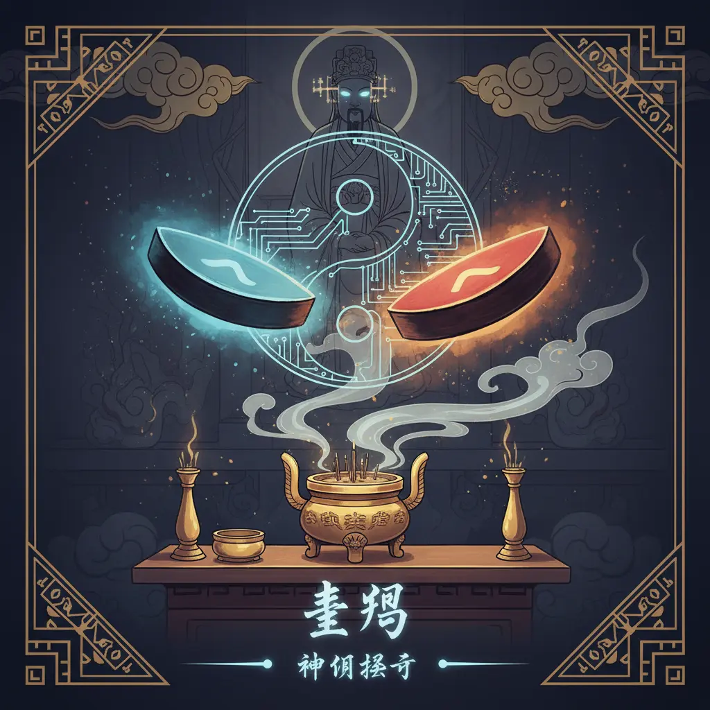 道教問神 - 聖筊